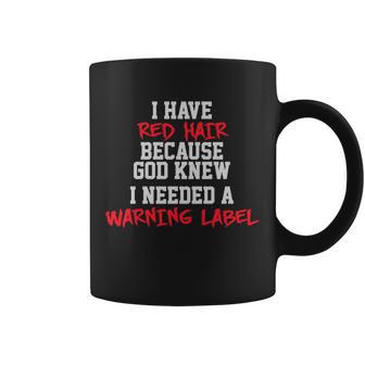 Red Head Warning Label Coffee Mug - Monsterry DE