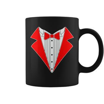Red Tuxedo Wedding Tux Tshirt Coffee Mug - Monsterry DE
