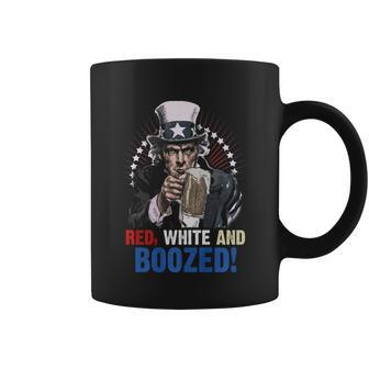 Red White And Boozed 4Th Of July Uncle Sam Coffee Mug - Monsterry