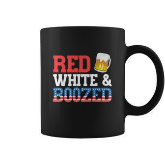 Red White And Boozed Funny 4Th O July Drinking Crew Party Premium Coffee Mug - Monsterry