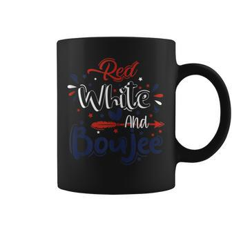 Red White And Boujee Funny 4Th Of July Patriotic July Fourth Coffee Mug - Seseable