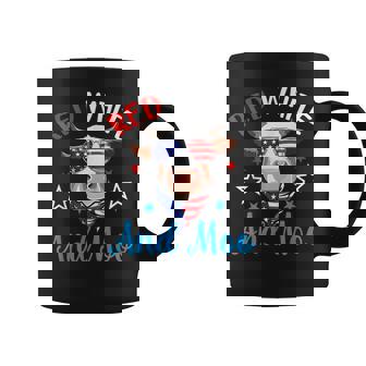 Red White And Moo 4Th Of July Cow Usa Flag Farmer Patriotic V2 Coffee Mug - Seseable