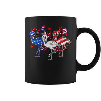Red White Blue Flamingo 4Th Of July Patriot Us America Flag Coffee Mug - Thegiftio UK