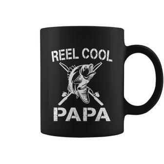 Reel Cool Papa Fishing Dad Gifts Fathers Day Fisherman Fish Coffee Mug - Thegiftio UK