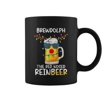 Reindeer Beer Rudolph Brewdolph Funny Christmas Pajamas Graphic Design Printed Casual Daily Basic Coffee Mug - Thegiftio UK
