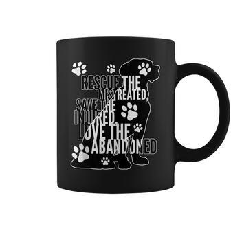 Rescue Save Love - Cute Animal Rescue Dog Cat Lovers Coffee Mug - Seseable