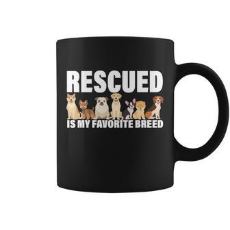 Rescued Is My Favorite Breed Coffee Mug - Monsterry
