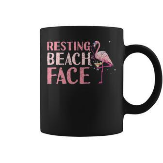 Resting Beach Face Flamingo Coffee Mug - Thegiftio UK