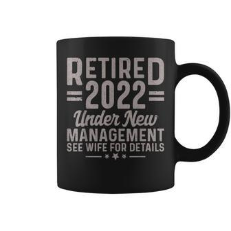 Retired 2022 Under New Management Funny Vintage Retirement Coffee Mug - Thegiftio UK