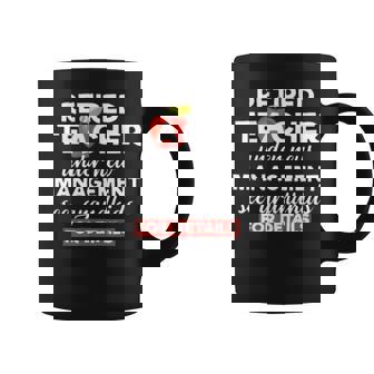 Retired Teacher Under New Management See Grandkids V2 Coffee Mug - Thegiftio UK