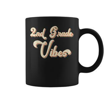 Retro 2Nd Grade Vibes Teacher Student Vintage Back To School Coffee Mug - Thegiftio UK