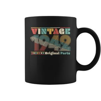 Retro 60S 70S Style Vintage 1942 Original Parts 80Th Birthday Graphic Design Printed Casual Daily Basic Coffee Mug - Thegiftio UK