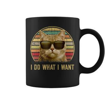 Retro 80S 90S I Do What I Want Cat Funny Cat Lover Coffee Mug - Thegiftio UK