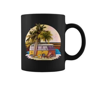 Retro Beach Bum Hippie Van Coffee Mug - Monsterry DE