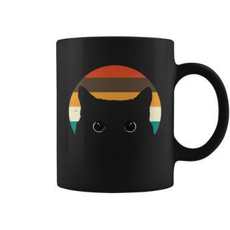 Retro Cat Eyes Vintage Sunset Coffee Mug - Monsterry