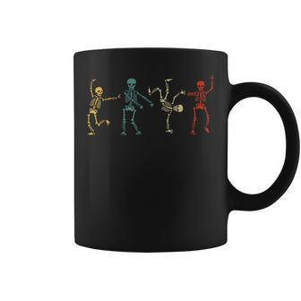 Retro Dancing Skeleton Dance Challenge Girls Boys Halloween Coffee Mug - Seseable