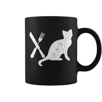 Retro Eat Pussy Funny Cat Spoon Tshirt Coffee Mug - Monsterry UK