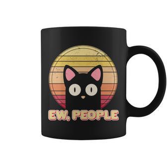 Retro Ew People Funny Cat Coffee Mug - Monsterry