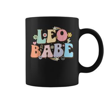 Retro Groovy Leo Babe July & August Birthday Leo Zodiac Sign Coffee Mug - Seseable