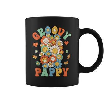 Retro Groovy Pappy Groovy Birthday Party Matching Family Coffee Mug - Thegiftio UK