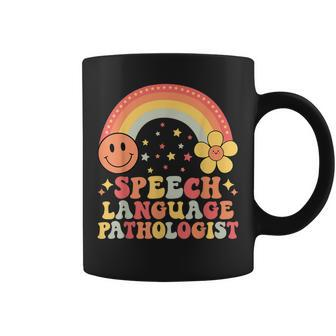 Retro Groovy Speech Therapy Speech Language Pathologist Slp Coffee Mug - Thegiftio UK