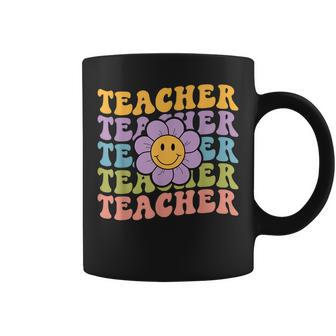 Retro Groovy Teacher Inspirational Colorful Back To School Coffee Mug - Thegiftio UK