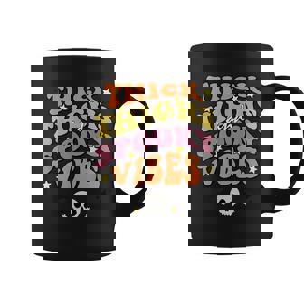 Retro Groovy Thick Thighs And Spooky Vibes Funny Halloween V2 Coffee Mug | Seseable CA