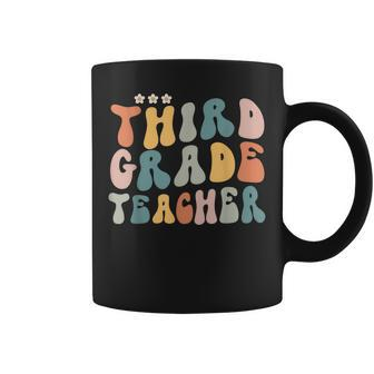 Retro Groovy Third Grade Teacher First Day Of Back To School Coffee Mug - Thegiftio UK
