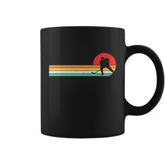 Retro Hockey Striped Logo Coffee Mug - Monsterry