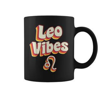 Retro Leo Zodiac Sign Astrology July August Birthday Leo Coffee Mug - Seseable