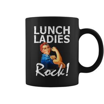 Retro Lunch Ladies Rock Funny Lunch Lady Quad Back To School V2 Coffee Mug - Thegiftio UK