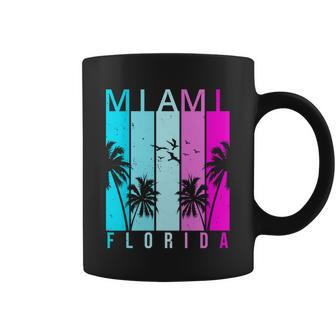 Retro Miami Florida Summer Neon Colors Coffee Mug - Monsterry DE