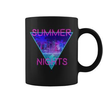 Retro Neon City Summer Nights Coffee Mug - Monsterry