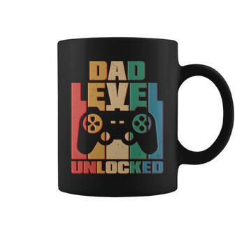 Retro New Dad Level Unlocked Video Gamer Tshirt Coffee Mug - Monsterry UK