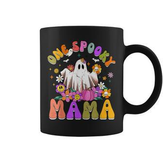 Retro One Spooky Mama Mom Mother Halloween Costume Womens Coffee Mug - Thegiftio UK