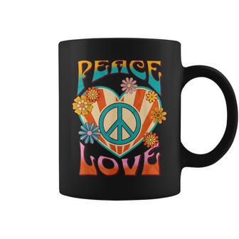 Retro Peace Love Peace Sign 60S 70S Hippie Style Coffee Mug - Thegiftio UK