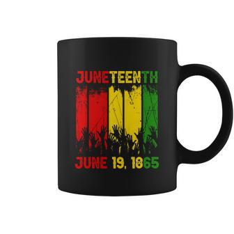 Retro Raised Fist Black History Juneteenth Freedom Graphic Design Printed Casual Daily Basic Coffee Mug - Thegiftio UK