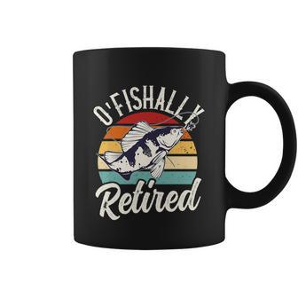 Retro Retirement Ofishally Retired Funny Fishing Coffee Mug - Monsterry UK