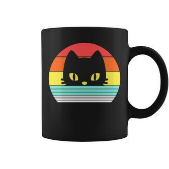 Retro Sunset Cat Coffee Mug - Monsterry