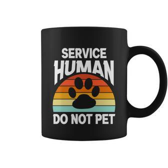 Retro Sunset Service Human Do Not Pet Emotional Support Human Dog Lover Coffee Mug - Thegiftio UK