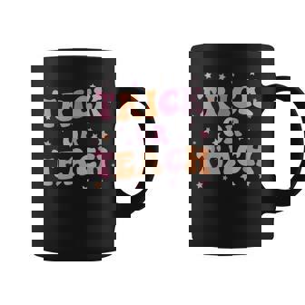 Retro Vintage Groovy Trick Or Teach Halloween Teacher Life V12 Coffee Mug - Thegiftio