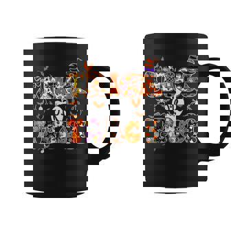 Retro Vintage Groovy Trick Or Teach Halloween Teacher Life V17 Coffee Mug - Thegiftio
