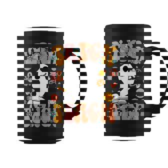Retro Vintage Groovy Trick Or Teach Halloween Teacher Life V7 Coffee Mug - Thegiftio