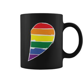 Right Half Of Heart Lgbt Gay Pride Lesbian Bisexual Ally Quote Coffee Mug - Monsterry