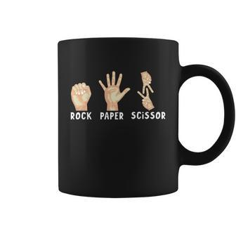 Rock Paper Sciccor Lesbian Pride Rainbow Lgbtq Adult Humor Gift Coffee Mug - Monsterry