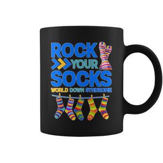 Rock Your Socks World Down Syndrome Awareness Day Tshirt Coffee Mug - Monsterry