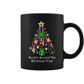 Rockin Around The Christmas Tree Funny Guitar Coffee Mug - Monsterry AU