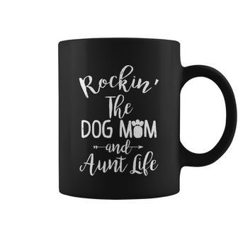 Rocking The Dog Mom And Aunt Life Mothers Day Gift Dog Lover Cute Gift Coffee Mug - Thegiftio UK