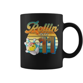 Rollin Into 11Th Birthday Bowler 11 Years Old Bowling Party Coffee Mug - Seseable