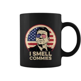 Ronald Reagan I Smell Commies Patriotic American President Coffee Mug - Monsterry DE